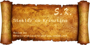 Steklács Krisztina névjegykártya