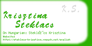krisztina steklacs business card